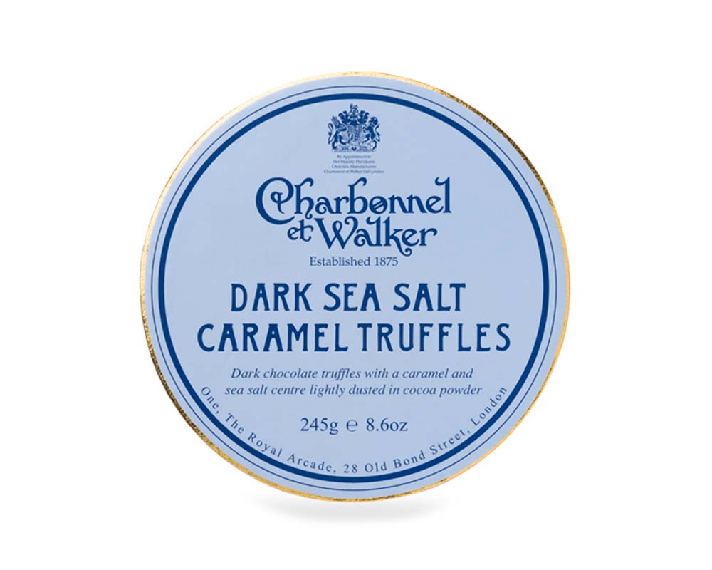 CHARBONNEL ET WALKER DARK SEA SALT CARAMEL TRUFFLES 120G