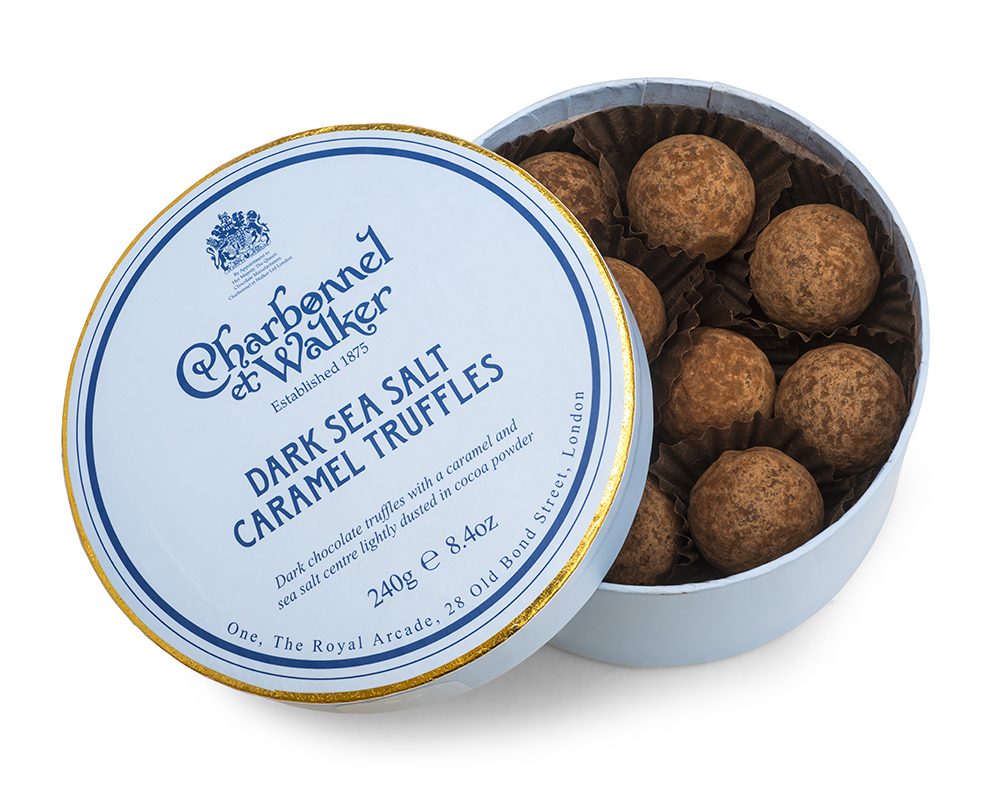 CHARBONNEL ET WALKER DARK SEA SALT CARAMEL TRUFFLES 120G