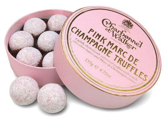 CHARBONNEL ET WALKER PINK MARC DE CHAMPAGNE TRUFFLES 135G