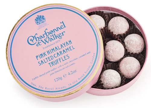 CHARBONNEL ET WALKER PINK HIMALAYAN SALTED CARAMEL TRUFFLES 120G