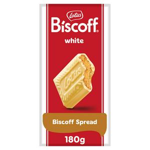 LOTUS BISCOFF WHITE CHOCOLATE WITH BISCOFF SPREAD 180G