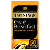 TWININGS ENGLISH BREAKFAST TEA BAGS 50