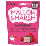 MALLOW & MARSH RASPBERRY MARSHMELLOW COATED IN DARK CHOC 100G