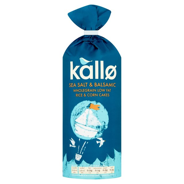 Kallo Sea Salt & Balsamic Vinegar Rice & Corn Cakes (122g)