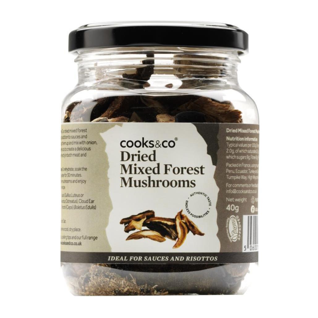 COOKS & CO DRIED MIXED FOREST MUSHROOMS 40G
