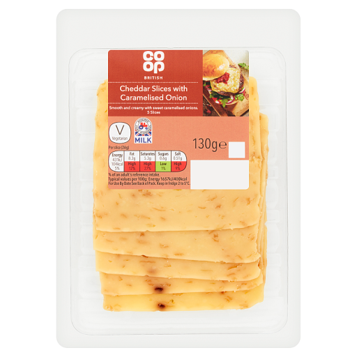 COOP HOT & SPICY CHEDDAR SLICES 130G