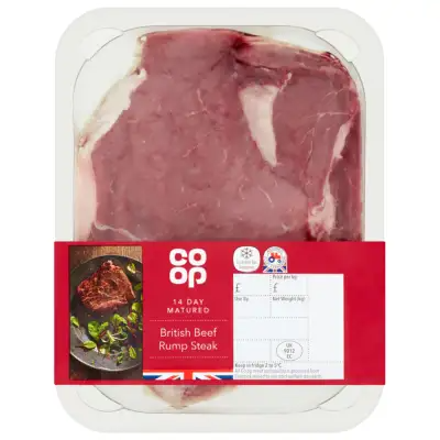 COOP BRITISH BEEF RUMP STEAK 227G – The General Store