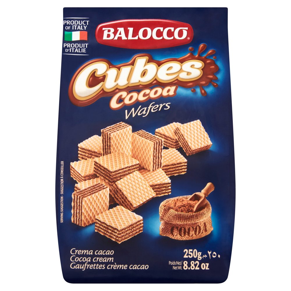 Balocco Cubes Cocoa Wafers (250g)