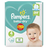 PAMPERS BABY DRY 4 25PK