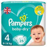 PAMPERS BABY DRY 4 25PK