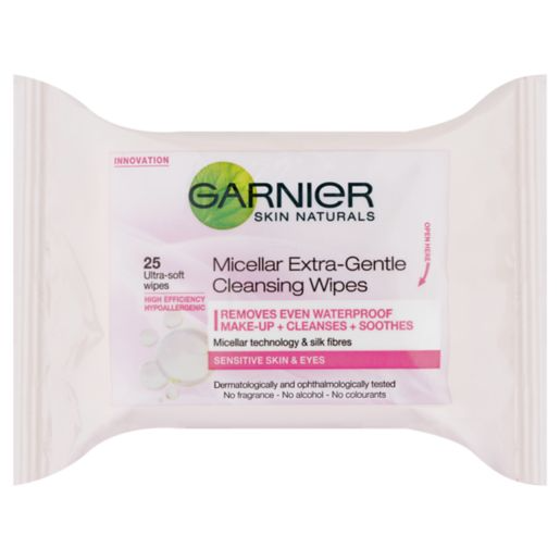 GARNIER SKIN ACTIVE CLEANSING FACE WIPES 25