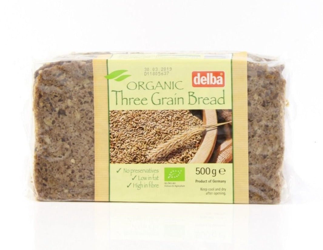 Delba Organic Three Grain Bread (500g)